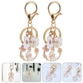 thumbnail image 3 of 2pcs Japanese Cherry Blossom Keychain Bunny Charm Keychains Key Ring Pendants, 3 of 4