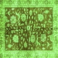 thumbnail image 1 of Ahgly Company Indoor Square Oriental Green Traditional Area Rugs, 7' Square, 1 of 4