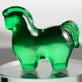 thumbnail image 5 of Purowzwe Amber Glass Horse Statue, Artistic Crystal Horse Figurine for Home Office Desk, Gold Sculpture Decor, Unique Gift for Men, Graduation, Success Symbol, 5 of 8