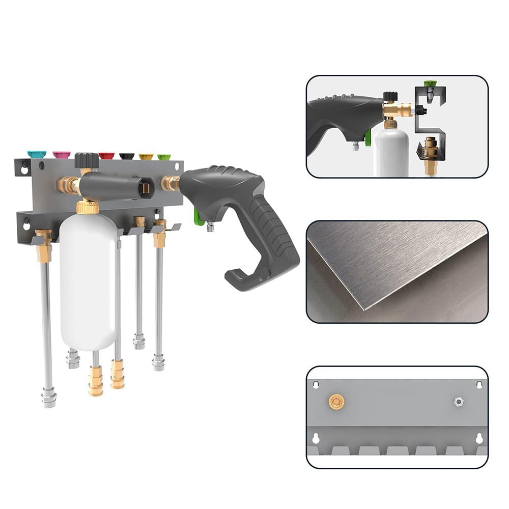 Pressure Washer Holder Wall Mount Organizer for Nozzle Tip and Wand Extension