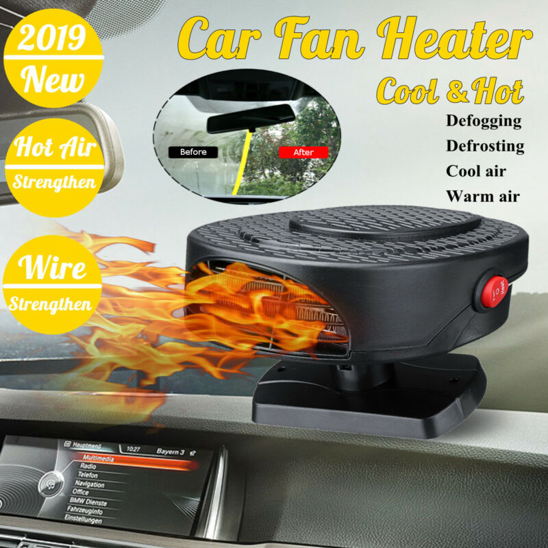 500W 12V Car Fan Heater Defroster Cooler Dryer Demister Auto Portable Heating