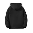 thumbnail image 3 of Zpanxa Winter Coats for Men Lightweight Zip up Puffer Jacket Warm Solid Color Hooded Cotton Padded Coat Jacket Casual Long Sleeve Outwear with Pockets Black 3XL, 3 of 7