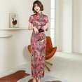 thumbnail image 2 of Elegant Cheongsam Long Dress Slim Slik Qipao Vintage Chinese Traditional Costumes Summer Dresses, 2 of 9