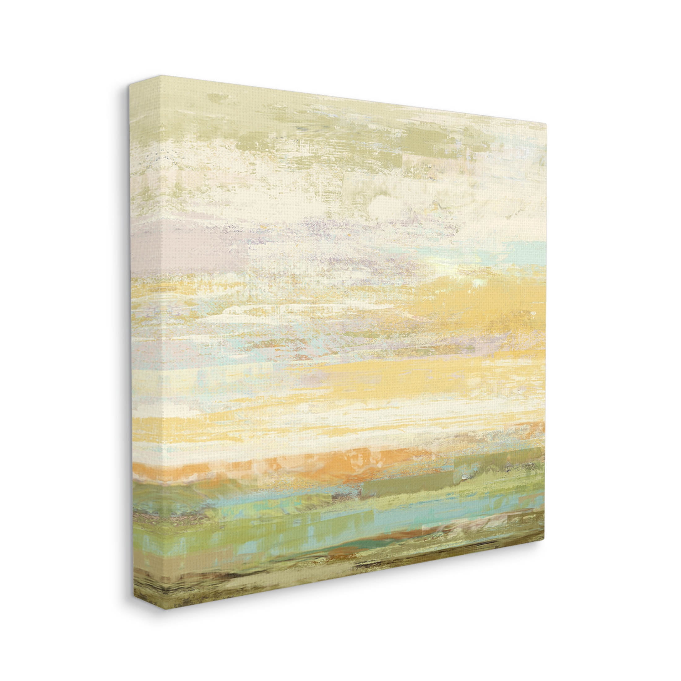 Stupell Industries Abstract Yellow Landscape Painting Gallery Wrapped Canvas Print Wall Art, Design by Suzanne Nicoll