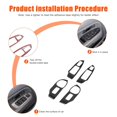 thumbnail image 3 of TINKI Door Window Lift Switch Button Panel Cover Trim Compatible with Honda Pilot 2003 2004 2005 2006 2007 2008 Accessories, 3 of 7