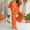 Orange, variant on Huanyaaa Women's V Neck Trousers Suit Casual Long Pants Outfit Set for Daily Wear Comfortable Pull On Pants with Drawstring Stylish Pure Color Two Piece Ensemble Dressy Sweatsuits Petite Pant Suits