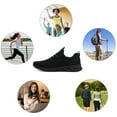 thumbnail image 5 of BUBUDENG Womens Slip-on Sneakers Athletic Walking Sneakers Lightweight Casual Running Gym Shoes Size 9 Black, 5 of 8