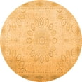 thumbnail image 1 of Ahgly Company Indoor Round Abstract Orange Contemporary Area Rugs, 5' Round, 1 of 1