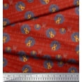 thumbnail image 3 of Soimoi Rayon Crepe Fabric Notes & Guitar Musical Instrument Printed Fabric 1 Yard 46 Inch Wide, 3 of 5