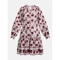 thumbnail image 6 of Scenario Women's and Women's Plus Tiered Hem Dress with Long Sleeves, Sizes XS-4X, 6 of 7