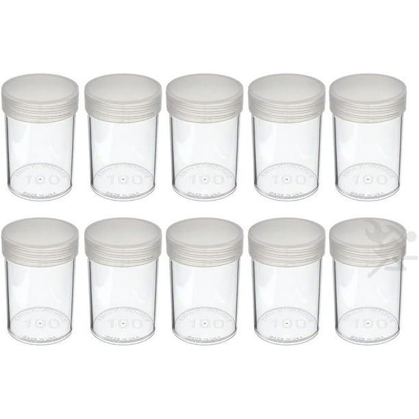 10pcs coin storage tubes large/silver dollar coin tubes round clear