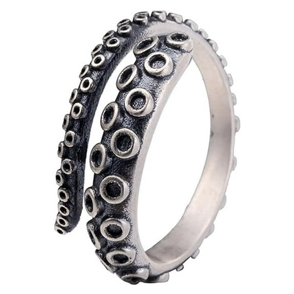 ZMY Home Stainless Steel Octopus Ring - Kraken Tentacle Design Nautical Jewelry, Unique and Trendy Accessories (10)