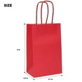 thumbnail image 5 of IN-JOOYAA Gift Bags Mini Small Kraft Paper Gift Bags with Handles 25 Pcs (Red, 4.7 x 2.4 x 6 in), 5 of 7