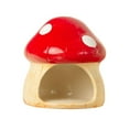 thumbnail image 1 of Maison en Céramique pour Hamster Cachette pour Hamster Bol d'Alimentation Robuste d'Intérieur en Forme de Champignon pour Écureuils Rats Furet Hamster Nain Maison pour Hamster S, 1 of 8