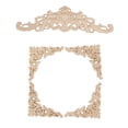 thumbnail image 3 of Onlays De Apliques De Madera, Tamaño Preciso Tallado, 4 Onlays De Esquina Y 1 Onlay Largo De Madera, 5 Piezas Para Gabinete, 3 of 7