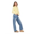 thumbnail image 3 of Forever 21 Women's Butter Yellow Hooded Cable Knit Cardigan Sweater, S, 3 of 6