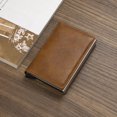 thumbnail image 1 of Estuche portatarjetas de identificación, billeteras para hombre, diseño de marca, bloqueo Anti Rfid, Mini billetera delgada de cuero mágico, monedero pequeño, monedero 2023 Tan Jianjun  unisex, 1 of 2
