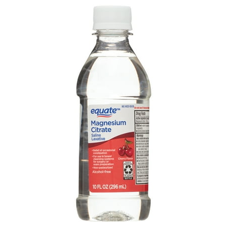 Equate Cherry Flavor Magnesium Citrate Saline Laxative, 10 fl oz