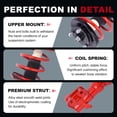 thumbnail image 4 of TOPAZ Front Complete Shock Struts w/Coil Spring For Honda Civic 1.7L Only 2003 - 2005 172185, 172186 Bright Red, 4 of 9
