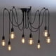 thumbnail image 5 of Soporte de luz de techo industrial E27 lámpara colgante sala de estar dormitorio restaurante soporte de luz 5/6/8/10 cabezas Kearding JJ16917-08B, 5 of 7
