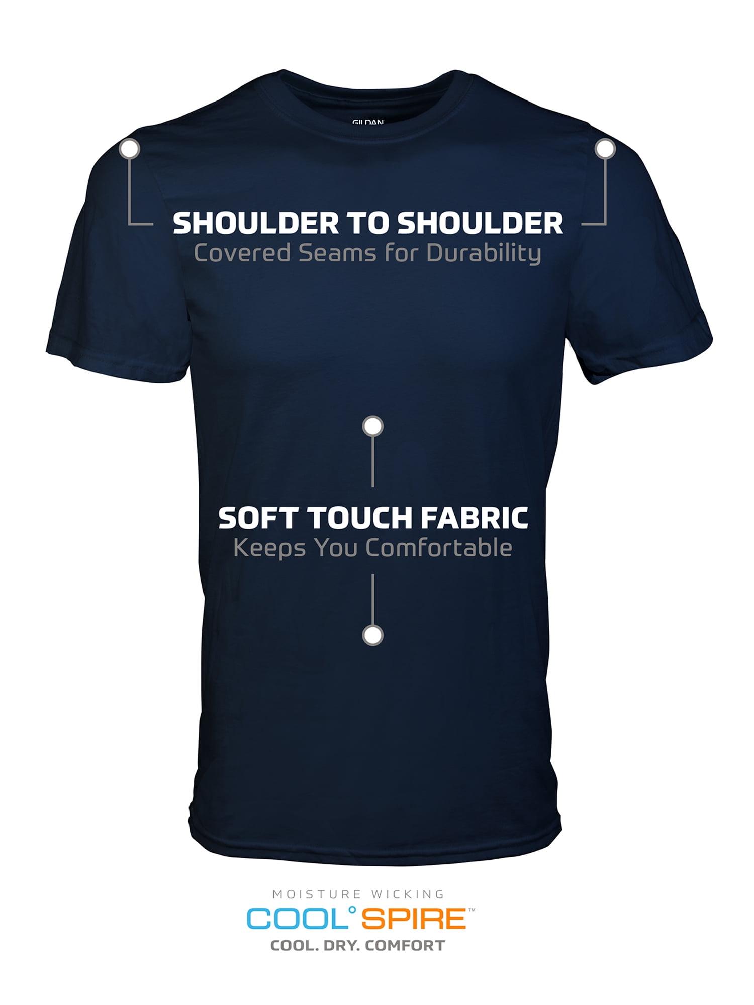 Mens Short Sleeve Crew T-Shirts Assorted Color T-Shirt up to 2XL, 5-Pack, 2X-Large, Navy, Heather Navy, Indigo Blue