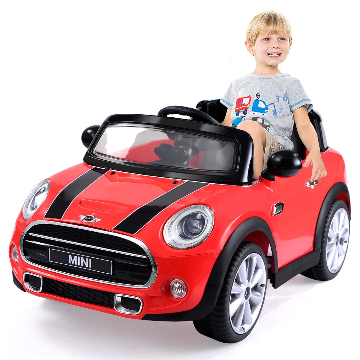 Red BMW MINI Hatch 12V Electric Kids Ride On Car Licensed