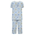 thumbnail image 4 of Tnhcen Women's' S 2 - Piece Nightwear Summer Sleep Set: Henley Neckline, Short - Sleeve Design On The Top And Capri - Length Pants Complete With Pockets, 4 of 4