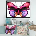 thumbnail image 3 of Designart 'Portrait Of Bright Pink Butterfly' Modern Framed Art Print, 3 of 4
