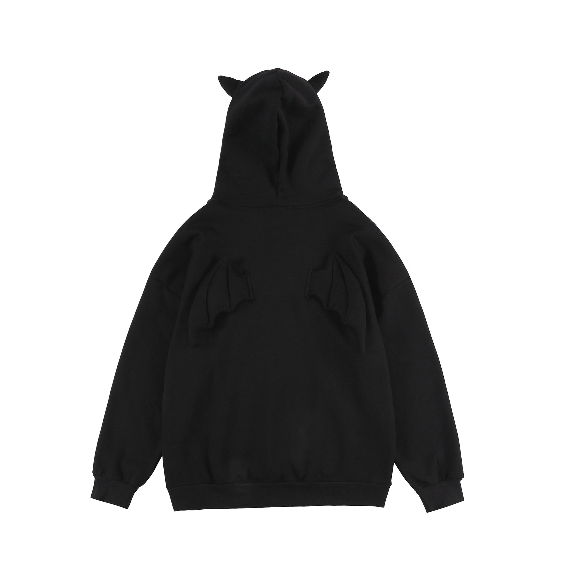 Solid color cashmere hoodie Dark Devil cotton pullover fall/winter ...