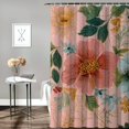 thumbnail image 2 of BCIIG Flowers Colors Design Shower Curtain Set Chic Modern Decor 36"x72, 2 of 7