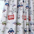 thumbnail image 3 of Kids Curtains Cartoon Car and Bus Room Darkening Curtain Grommet Top,52x84in,one pair, 3 of 4