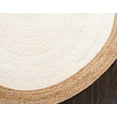 thumbnail image 3 of Handmade Braided Natural Pure Jute Oval Shape Area Rugs with white Color Design Size 4 x 6 Feet ( 120 cm x 180 cm ), 3 of 4