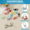 thumbnail image 3 of Uxcell Swivel Lobster Clasp, Metal Swivel Clasp Hooks Snap Clips Lanyard Claw Clasps Key Chain Making Kit for DIY Crafts Purse Bag Connector Hardware Silver Tone, 3 of 6