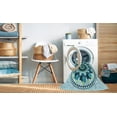 thumbnail image 2 of Ahgly Company Machine Washable Indoor Round Transitional Dark Cyan Green Area Rugs, 7' Round, 2 of 7