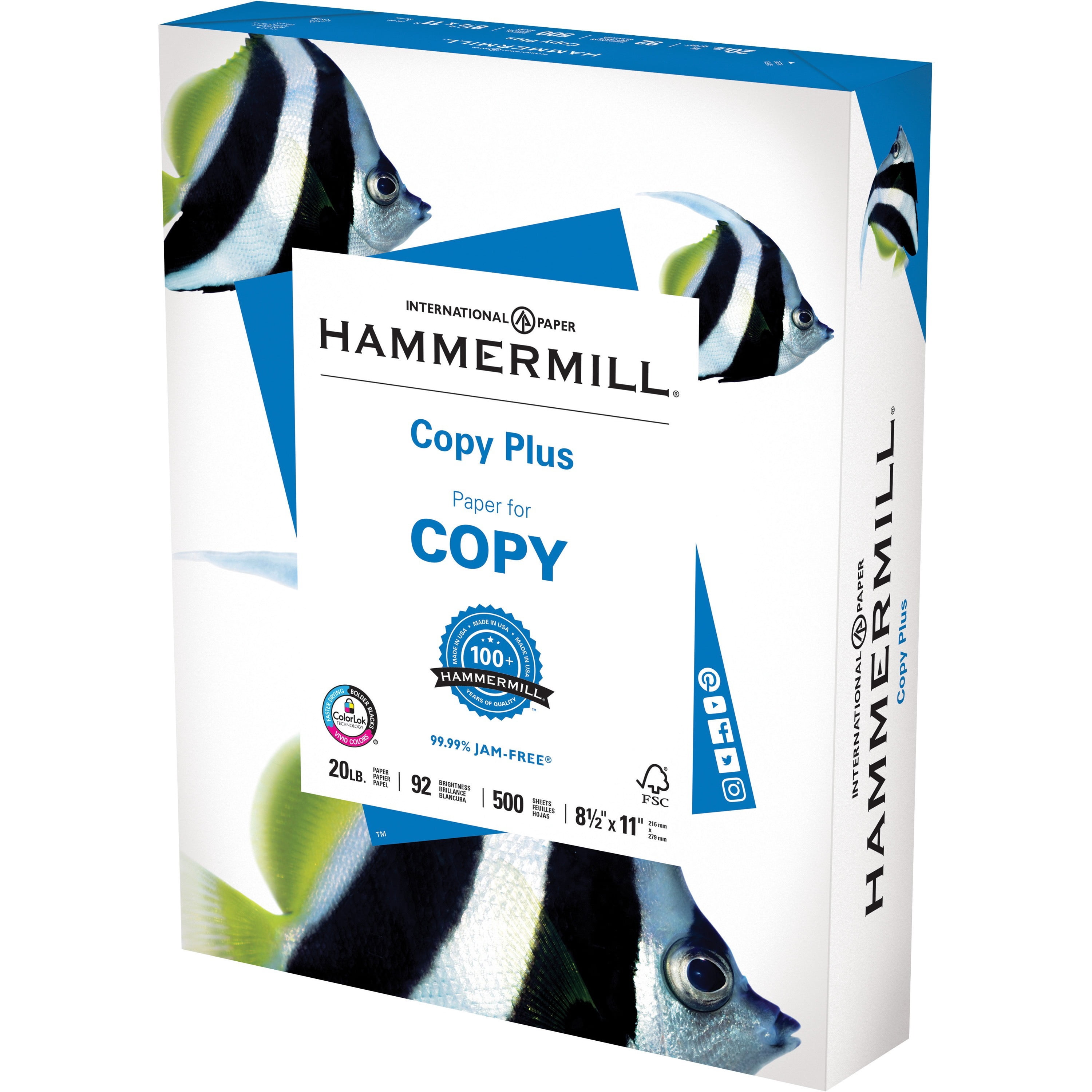 Hammermill Copy Plus 8.5x14 Inkjet Copy & Multipurpose Paper, White