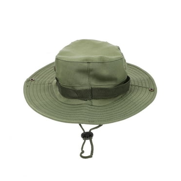 Boonie Hats for Men Washed Cotton Hat Adjustable Chin Strap Hat Bucket Hat for Women Hunting Hat Man Men and Women