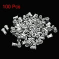 thumbnail image 3 of Unique Bargains #6-32 Écrous à Rivet en Alliage d'Aluminium Tête Plate Filetée Argent 100 Pcs, 3 of 5