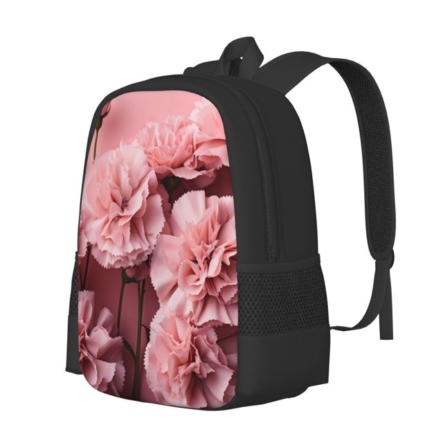 Disketp Delicate Pink Carnations Mochila Minimalista de Gran Capacidad, Mochila de Viaje para Escuela, Trabajo o Uso Diario
