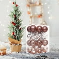 thumbnail image 2 of Hvmvliv Christmas Tree Ornaments (24pcs-6cm) Transparent Ball Ornament Plastic Shatterproof Ball Christmas Tree Decorations Hanging Ball Ornaments Xmas Decoration Ball Rose Gold, 2 of 6