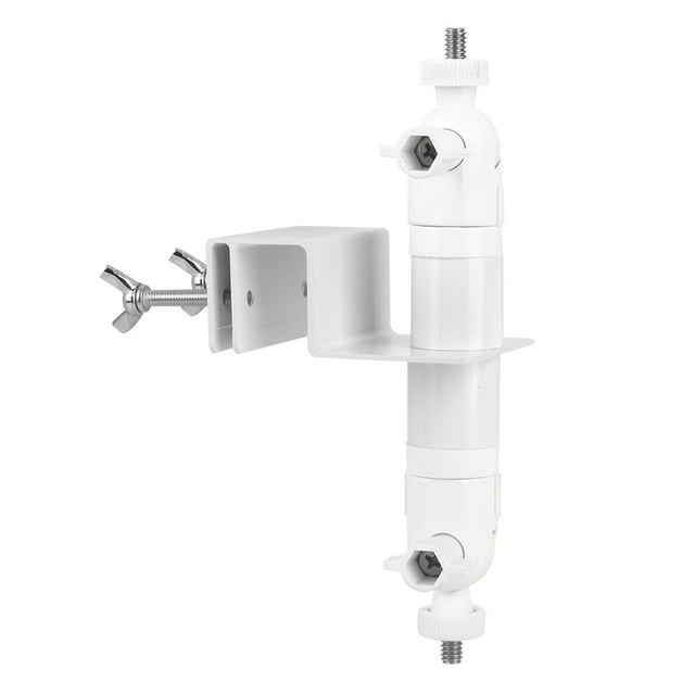 Becaristey Stainless Steel Rotation Mount For Easily Gutter Mount Drilling Easy Camera Bracket Steel Wall Camera In Place White