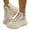 A Khaki, variant on Women's High Top Platform Slip On Sneakers Side Zipper Lace Up Running Shoes Lightweight Ankle Boots Non Slip Work Shoe White Size 9