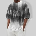 thumbnail image 2 of Mfakffe Mens Graphic Crewneck Tshirt Summer Plus Size Short Sleeve Lightweight Tops Gradient Color Casual Big and Tall Tees, 2 of 5