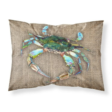Carolines Treasures 8731PILLOWCASE Crab Fabric Standard Pillowcase Standard multicolor
