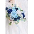thumbnail image 4 of Flores Artificiales Serwalin Rosas Azules de Seda x16, 4 of 7