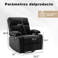 thumbnail image 2 of MYXSRI Sillón Reclinable Giratorio con Mecedora, Silla Reclinable Mecedora para Espacios Pequeños, Silla Reclinable Mecedora Pequeña, Sillas Mecedoras para Guardería para Sala de Estar, Casa Rodante, 2 of 9