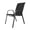 Black, variant on 4-Piece Outdoor Dining Chair 4-Piece Set with Wide Ergonomic Seat, 350 lb Capacity Heavy Duty Metal Frame, Waterproof Teslin Fabric & Rust-Resistant for Patio Restaurant, Black+Sky Blue