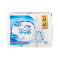 Great Value Ultra Soft Toilet Paper, 12 Double Rolls