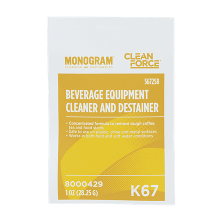 Monogram Clean Force Beverage Equipment Cleaner & Destainer 50 1 Oz Packets