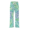 thumbnail image 4 of YUANGUANST Wide Leg Pants Woman Women's Boho Wide Leg Palazzo Pants Womens Cotton Casual Loose Pants Comfy Work Pants With Long Casual Wide Leg Office Slacks, 4 of 4