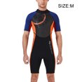 thumbnail image 2 of Traje de buceo traje de manga cortos pantalones cortos de manga corta de pareja de pieles de buceo de pareja traje de surf para snorkeling nadando en agua fría naranja masculina m 3mm Methold OD017107-13, 2 of 6